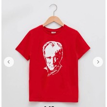 Akbaş Kids Atatürk Baskılı Kırmızı Tshirt