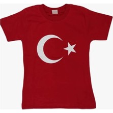 Hilal Bebe Kırmızı Ay-Yıldız Bayrak T-Shirt