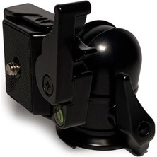 Aydogan's KH-8666 Metal Tripod Kafası, 245 G, 360° Pan, –90°/+90° Tilt, Quick-Release, Su Terazili, 2 kg Taşıma (1/4'' Üst Vida, 3/8'' Alt Diş)