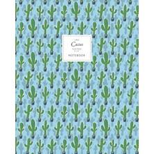 Cactus Notebook - Ruled Pages - 8X10 - Premium: (Saguaro Sky Blue Edition) Fun Notebook 192 Ruled/lined Pages (8X10 Inches / 20.3X25.4 cm / Large Jotter)