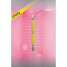 Staleks "gummy" Unıq 10 Type 3 Silikon Saplı Tırnak Eti Itici (Dar Yuvarlak Itici + Üçgen Üç) Pq-10/3y