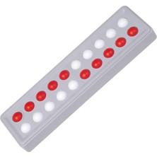 Schubı Abaco 20. Modell B 5/5 Kugeln Versetzt (Rot/weiß)