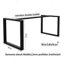 Bin1dekor Metal Masa Ayağı - Salon Mutfak Cafe Ofis Yemek Masası Ayağı Takımı
