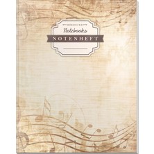 Dékokınd Notenheft | Dın A4, 64 Seiten, 12 Notensysteme Pro Seite, Inhaltsverzeichnis, Vintage Softcover | Es Notenbuch | Motiv: Nostalgisch