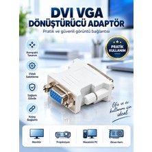 DVI Erkek To VGA Dişi Görüntü Dönüştürücü Adaptör Monitör Ekran Çevirici 24+1