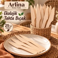 Arlina Home Kids 16 cm Ekolojik Tahta Bıçak 25 Li