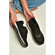 Fox Shoes Z973541804 Siyah Kumaş Kadın Spor Ayakkabı Sneakers