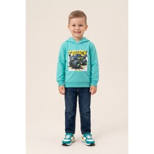 Crassi Erkek Çocuk Sweatshirt Kapüşonlu Baskılı 2 Iplik Polarlı Şardonlu %100 Pamuk