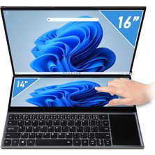 Quadro Diamond Duo DS1630 Ci7 10850H 16GB 512GB Nvme SSD Çift Ekran 16" Dokunmatik Freedos Notebook
