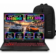 Asus Tuf Gaming F16 FX608JHI-TU231S3 Intel Core I5 14450HX RTX5050 24GB 512GB SSD 16" 144Hz Windows 11 Pro Taşınabilir Bilgisayar + Snertech Çanta