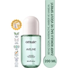 Ornate Aveline Beyaz Çiçek, Narenciye, Amber ve Vanilya Notalı Kokulu Saç ve Vücut Spreyi 200 ml