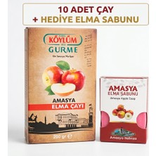 Köylüm Gurme Doğal Amasya Elma Çayı 200 gr 10 Adet + Hediye Elma Sabunu