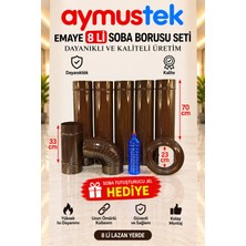 AYMUSTEK EMAYE 5 Boru 1 Yarım 1 Dirsek 1 Ayna (JEL HEDİYE)