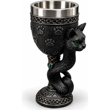 Tekinhediyelik Kedi Figürlü 3D Paslanmaz Çelik Kadeh Bardak ALK6543