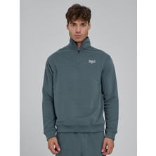Everlast World Regular Yeşil Yarım Zipli Erkek Sweatshirt