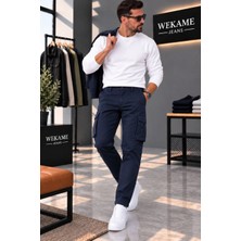 Wkm Erkek Gabardin Slim Fit Kargo Pantolon