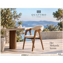 Quattro Home Lunessa 3010 Ahşap Kollu Döşemeli Sandalye