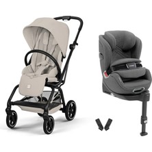 Cybex Eezy S Twist+2 360° | Dune Grey + Ana Kucağı Adaptörü + Anoris T I-Size Soho Grey