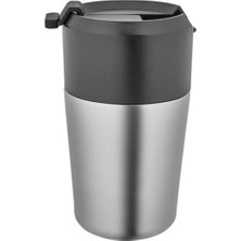 Decopat 380 ml Geniş Kapaklı Mama ve Içecek Mug Termos Paslanmaz Çelik Anne Bebek Çocuk Okul Kamp Termos