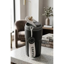 Decopat Derece Göstergeli 440 ml Paslanmaz Çelik Termos Mug Spor Cafe Okul Otel Piknik