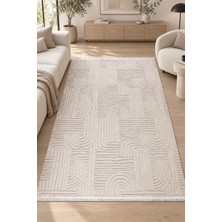 Reva Vizon Sisal Tarzı Robot Süpürge Uyumlu Salon Oturma Odası Koridor Halısı Polyester Kolay Temizl