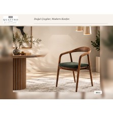 Quattro Home Norella 3011 Ahşap Kollu Döşemeli Sandalye