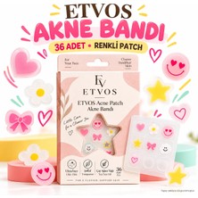 Ev Etvos Akne Bandı 36 Adet – Çay Ağacı Yağı İçeren, Ultra İnce Şeffaf ve Renkli Sivilce Patch Seti