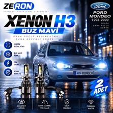 OtoÇizgi Ford Mondeo Xenon H3 Buz Mavi LED Far Ampulü 12V 2 Adet Yüksek Aydınlatma Kolay Montaj