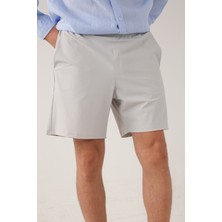Allunique Gri Stretch Relaxed Fit Şort