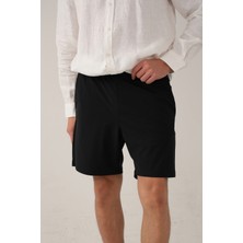 Allunique Lacivert Stretch Relaxed Fit Şort