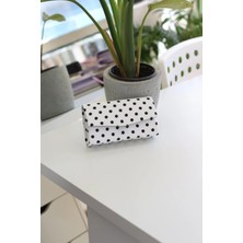 Moom Bag Kadın Krem Puantiyeli Saten Mini Kutu Omuz Çantası