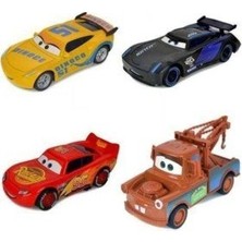 PopŞeker 4’lü Metal Şimşek Mcqueen Oyuncak Araba Seti – 9 cm Çek Bırak Cars Arabalar