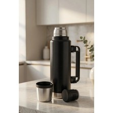 Decopat 1.5 Litre, Black 304 Paslanmaz Çelik Kamp Termos
