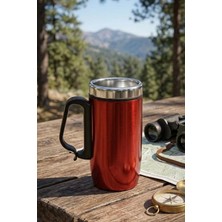 Decopat 240 ml Kapaklı Kulplu Bardak Mug Kahve Çay Termos Bardak Mug