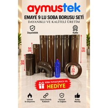 Aymustek Emaye 5 Boru 1 Yarım 1 Ellilik 1 Dirsek (Jel Hediye)