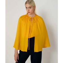 Machka Pelerin Efektli Ipek Bluz MW6250006018009