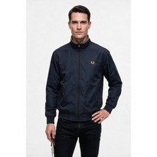 Fred Perry Erkek Dik Yaka Tam Fermuarlı Ribanalı Standart Kalıp Ceket J2660-350