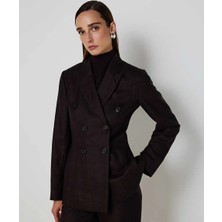 Machka Düğme Aksesuarlı Kruvaze Blazer MW6250005018965