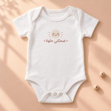 Igigi Collection Igıgı Arapça Yazılı Tatlı Gülüş Baskılı %100 Pamuk Unisex Bebek Zıbın