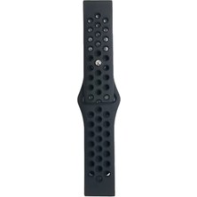 Bezos Watch 22MM Uyumlu Spor Delikli Kordon - Siyah-Füme