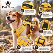 Pati Nuva Reflektif Köpek Göğüs Tasması Sarı L
