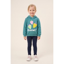 Crassi Kız Çocuk Sweatshirt Çilek Baskılı 3 Iplik Polarlı Şardonlu %100 Pamuk