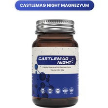 Castlemag Night – Magnezyum Bisglisinat, Vitamin B6, D3 ve Bromelain 30 Tablet