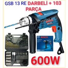 Bosch Gsb 13 Re Profesyonel Darbeli Matkap (Karton Kutulu) + Bosch 103 Parça Çantalı Aksesuar ve Uç Seti