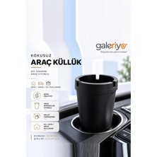 Galeriyo Kokusuz Sert Plastik Oto Araba Küllük Siyah 1 Adet