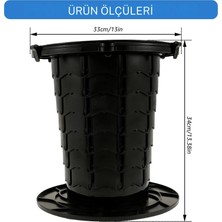 Sz Master Bilişim Ayarlanabilir Taşınabilir Kamp Tuvaleti 8 Kademeli 136 kg Taşıyabilen Kamp Seyahat Acil Durum Wc