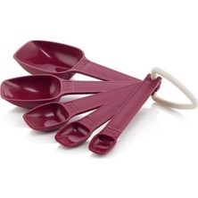 Tupperware Plastik Ölçü Kaşıkları Seti 5 Adet Baharat Kaşığı ile Mutfakta Hassas Ölçüm