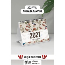 Eldesen Tasarım 2027 Orta Boy Spiralli A6 Masa Takvimi 1 Adet 15X12CM Renkli ve Şık