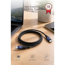 Torima Şarj Kablosu Type-C to Type-C Data Kablo U18 Siyah