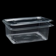 Şahin Ambalaj Plastik Sızdırmaz Kap 1000 gr cc Kullan At Tek Kullanımlık Plastik Kapaklı Kase 50 Adet